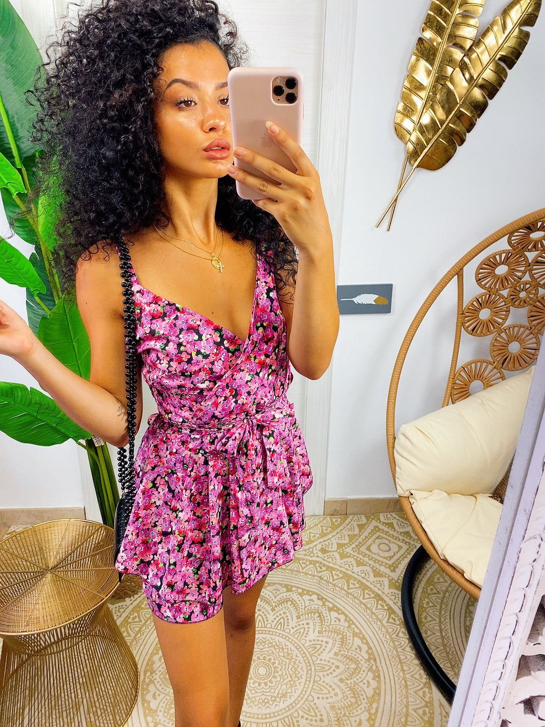 Tutina a fiori rosa - R.a. Boutique 