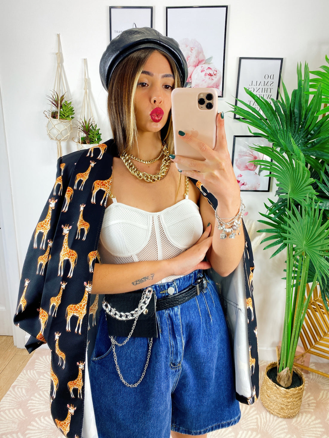 Giacca giraffa base nera - R.a. Boutique 