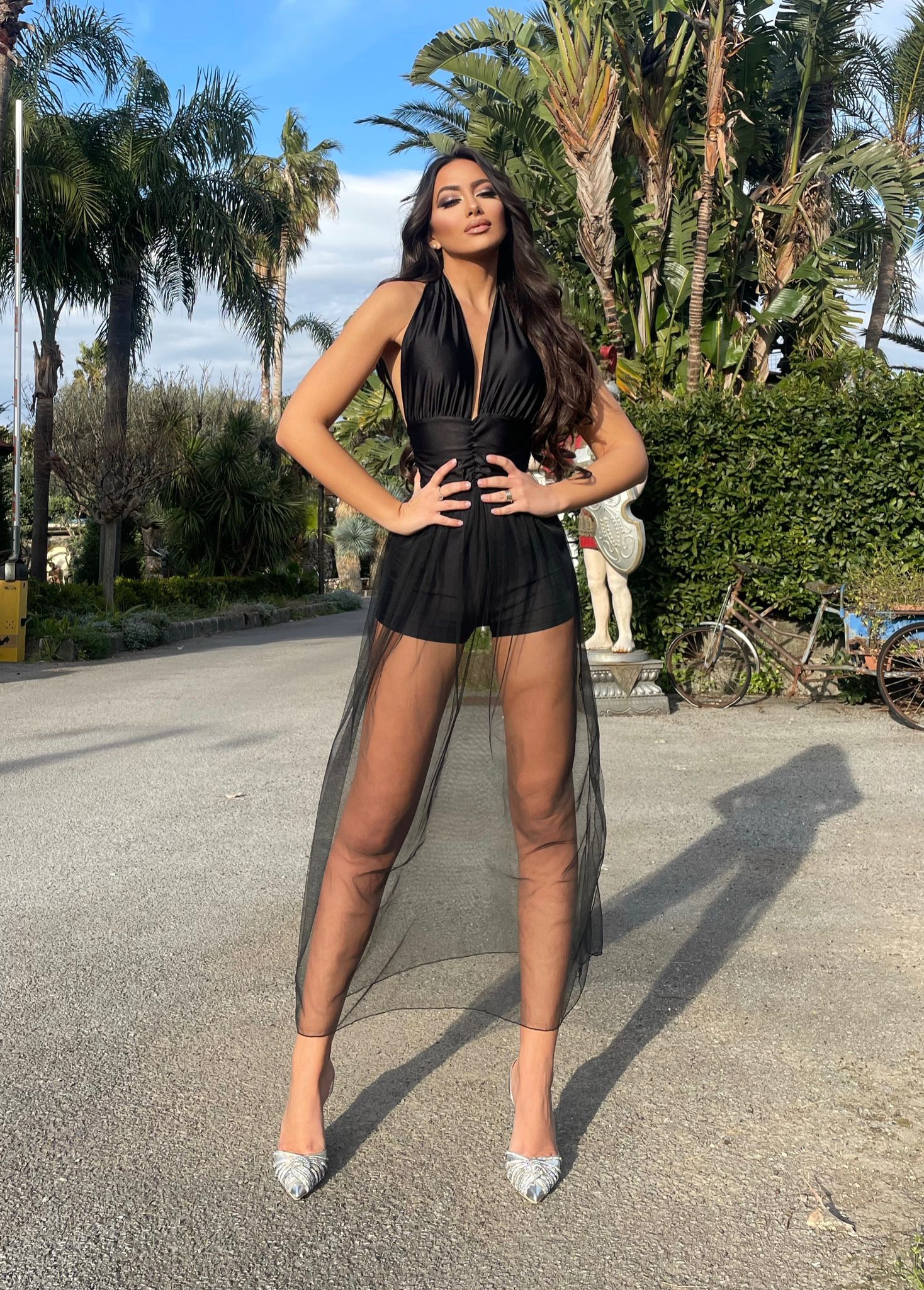 Tutina con gonna in velo - R.a. Boutique 