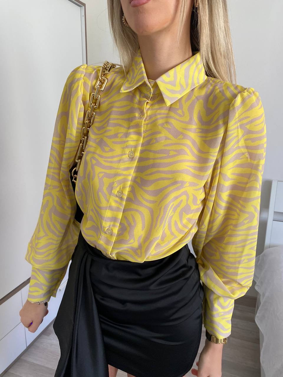 Camicetta zebrata gialla - R.a. Boutique 