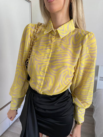 Camicetta zebrata gialla - R.a. Boutique 