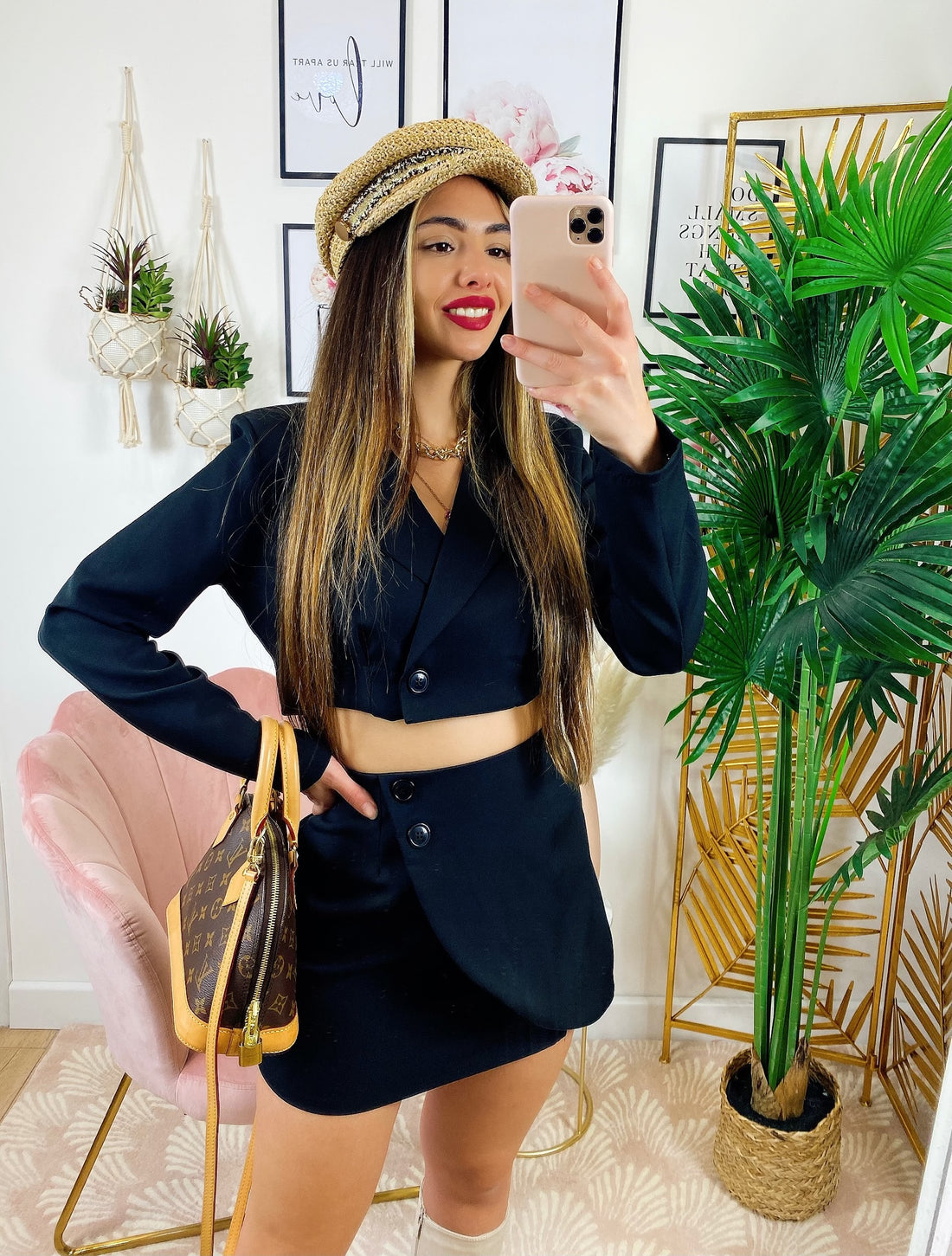 Completo gonna e giacca corta nero - R.a. Boutique 