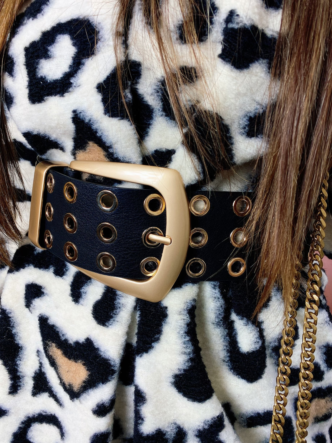 Cinturone con occhielli oro - R.a. Boutique 