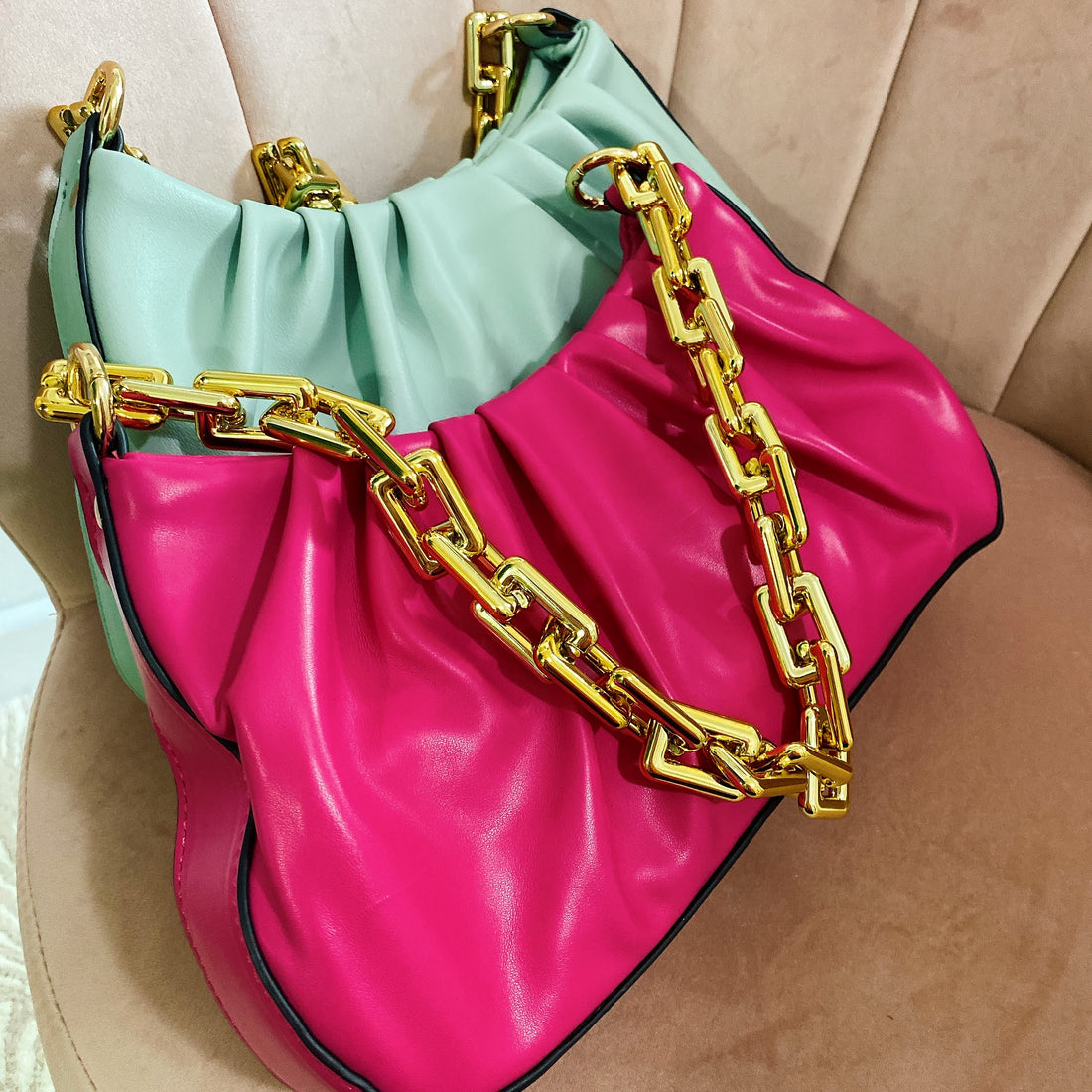 Bag con catena e tracolla - R.a. Boutique 