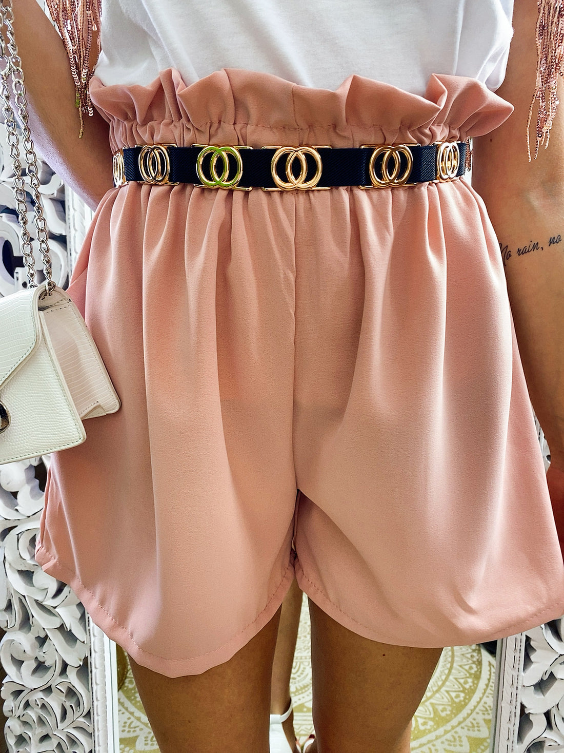 Short rosa con elastico - R.a. Boutique 