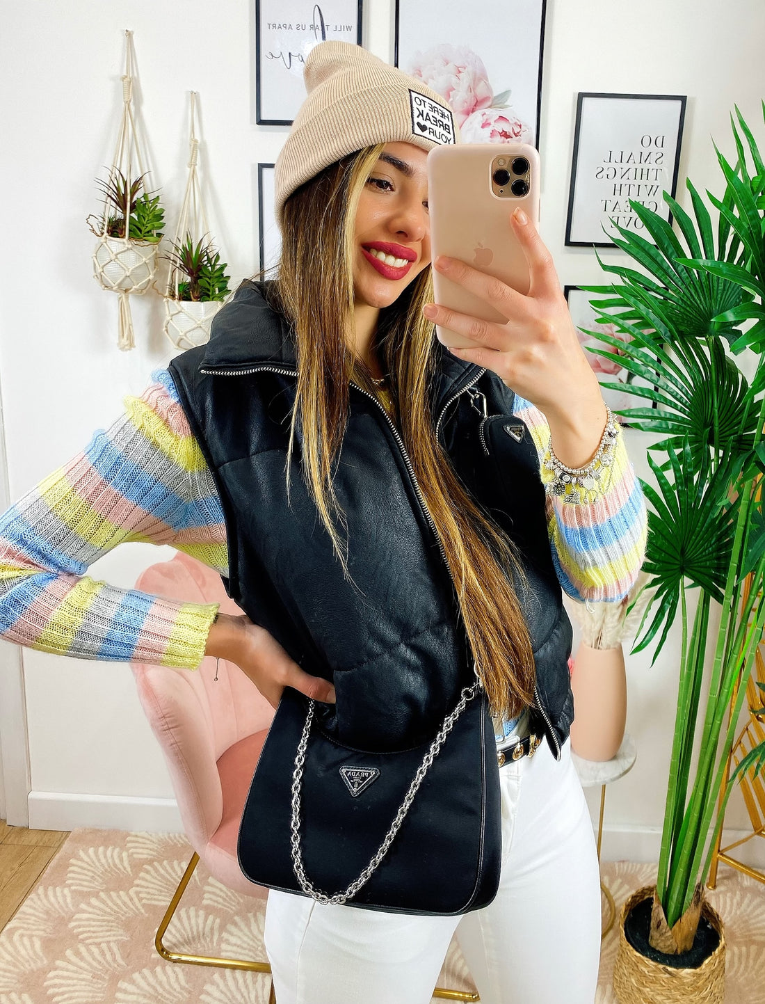 Bomber in ecopelle smanicato Nero - R.a. Boutique 