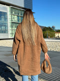 Cappotto Teddy Camel e pochette - R.a. Boutique 