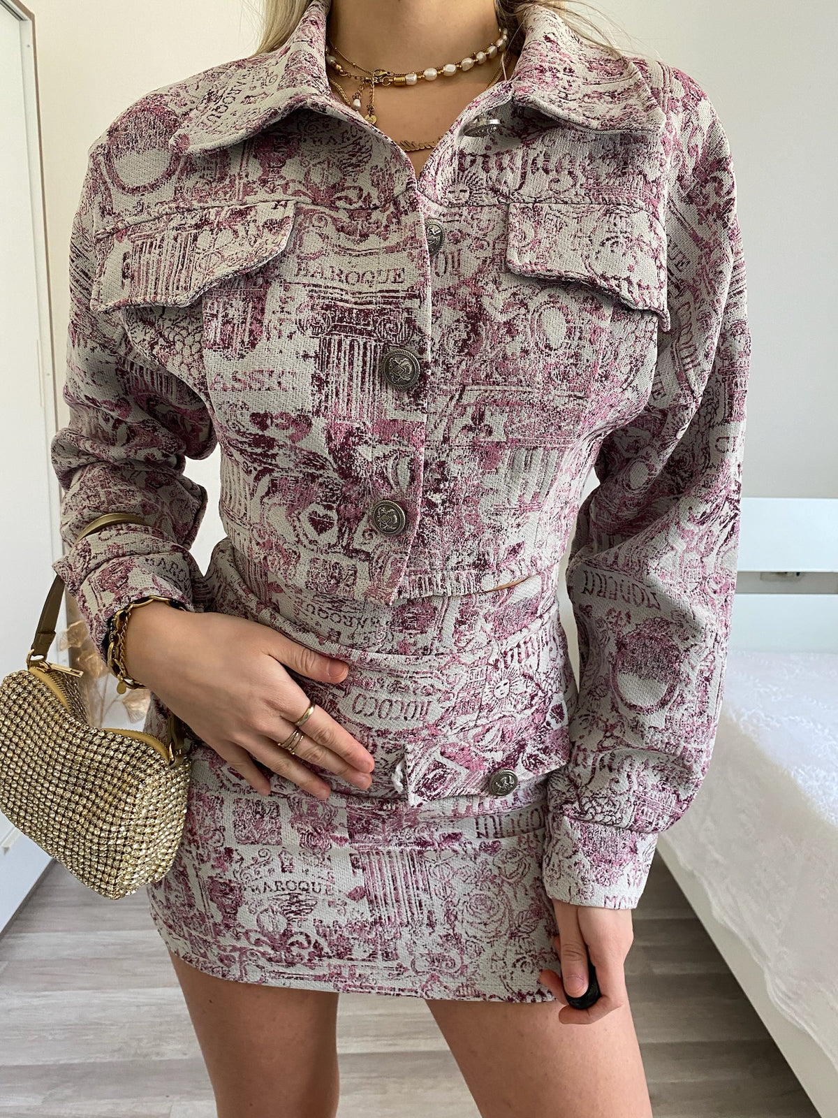 Completo Giacca E Gonna Fuxia R A Boutique