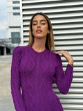 Abito a trecce schiena aperta purple - R.a. Boutique 