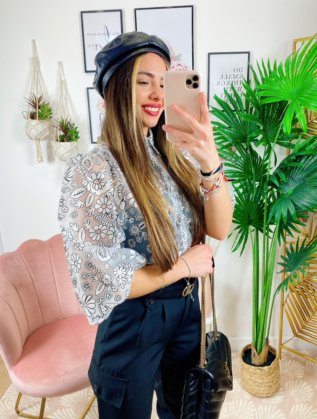 Camicia manica bombata Black & White - R.a. Boutique 