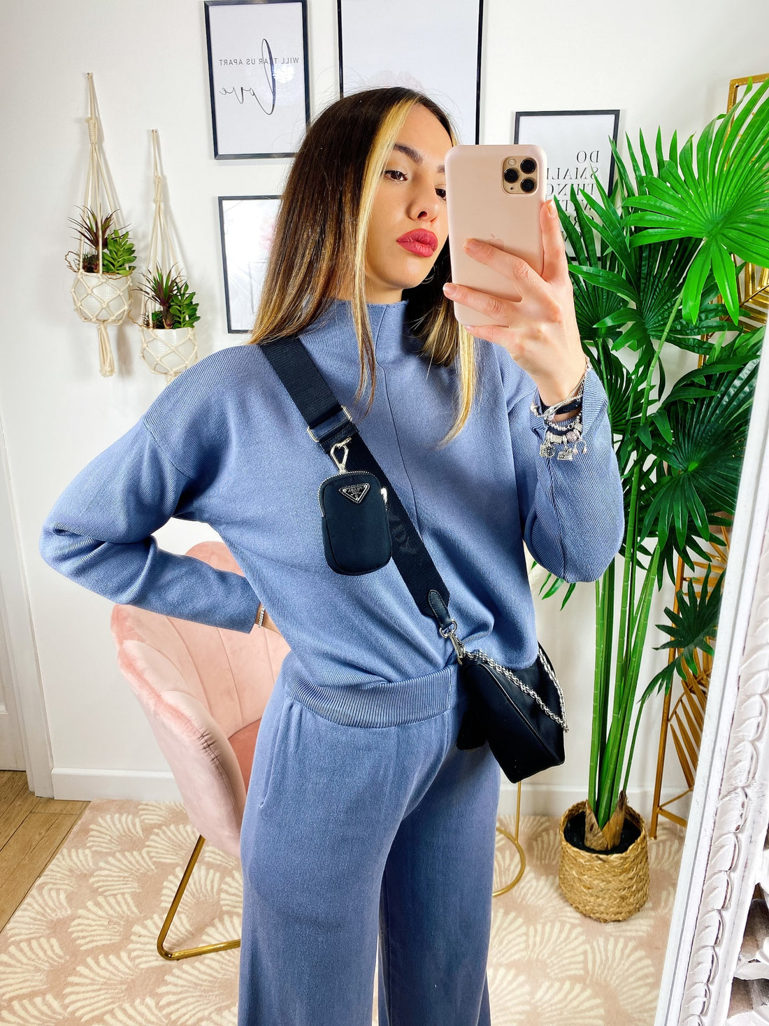 Completo Maglia e pantalone quality Azzurro - R.a. Boutique 