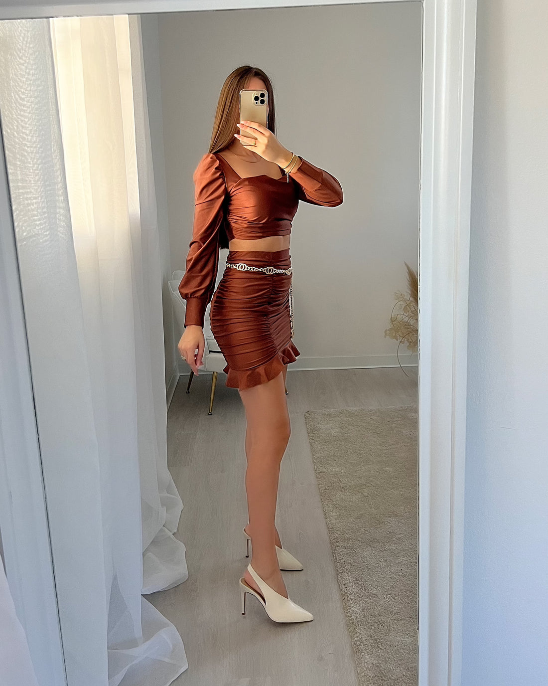 Cintura oro con cerchi - R.a. Boutique 