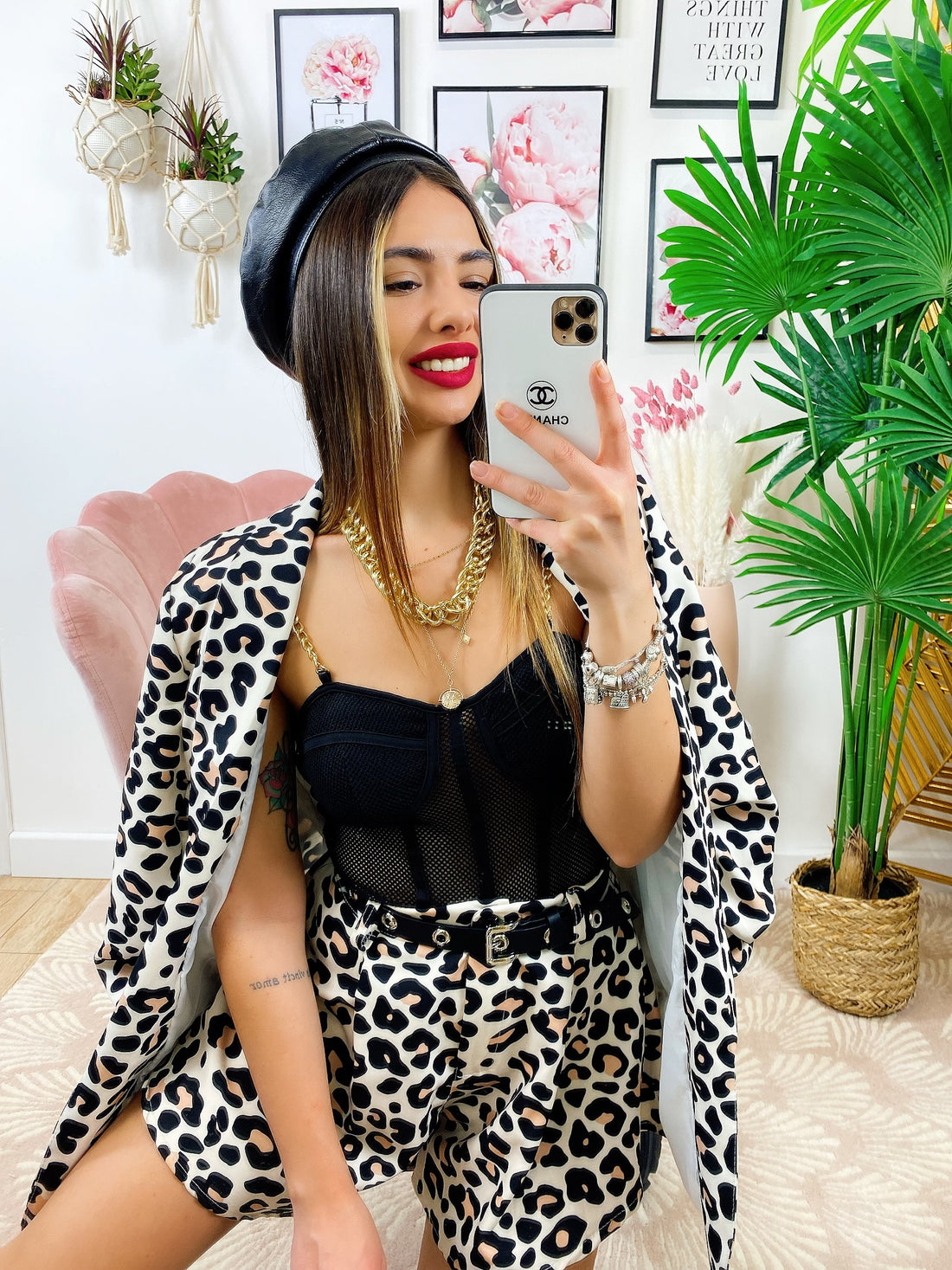 Completo due pezzi maculato base chiara - R.a. Boutique 