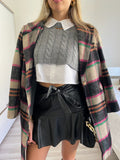 Cappotto check trama nude Fuxia - R.a. Boutique 