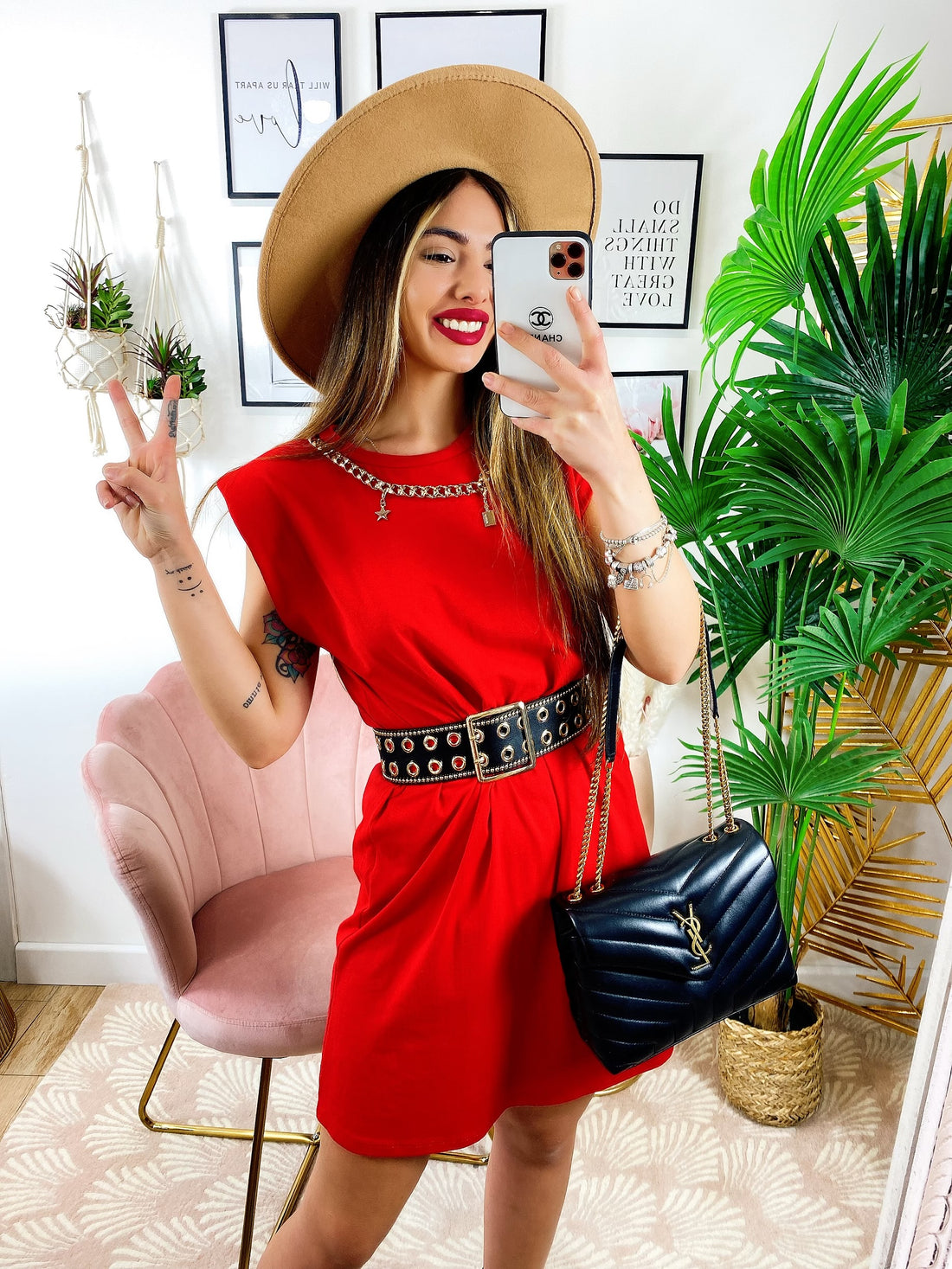 Abito con spalline e catena - R.a. Boutique 