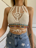 Top crochet con ciondoli - R.a. Boutique 