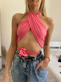 Top a fascia rosa barbie - R.a. Boutique 