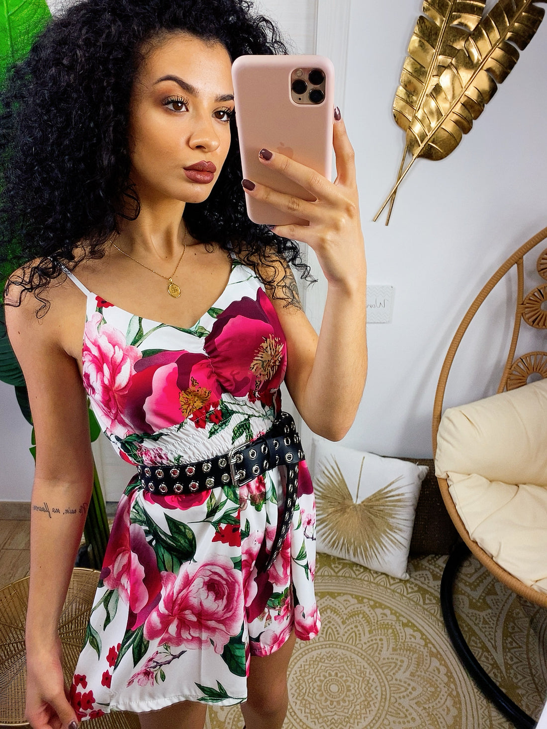 Tutina con stampa a fiori - R.a. Boutique 