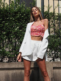 Completo giacca e short bianco - R.a. Boutique 