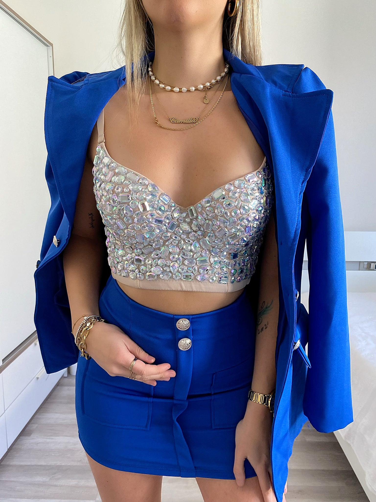 Top cristallo nude - R.a. Boutique 