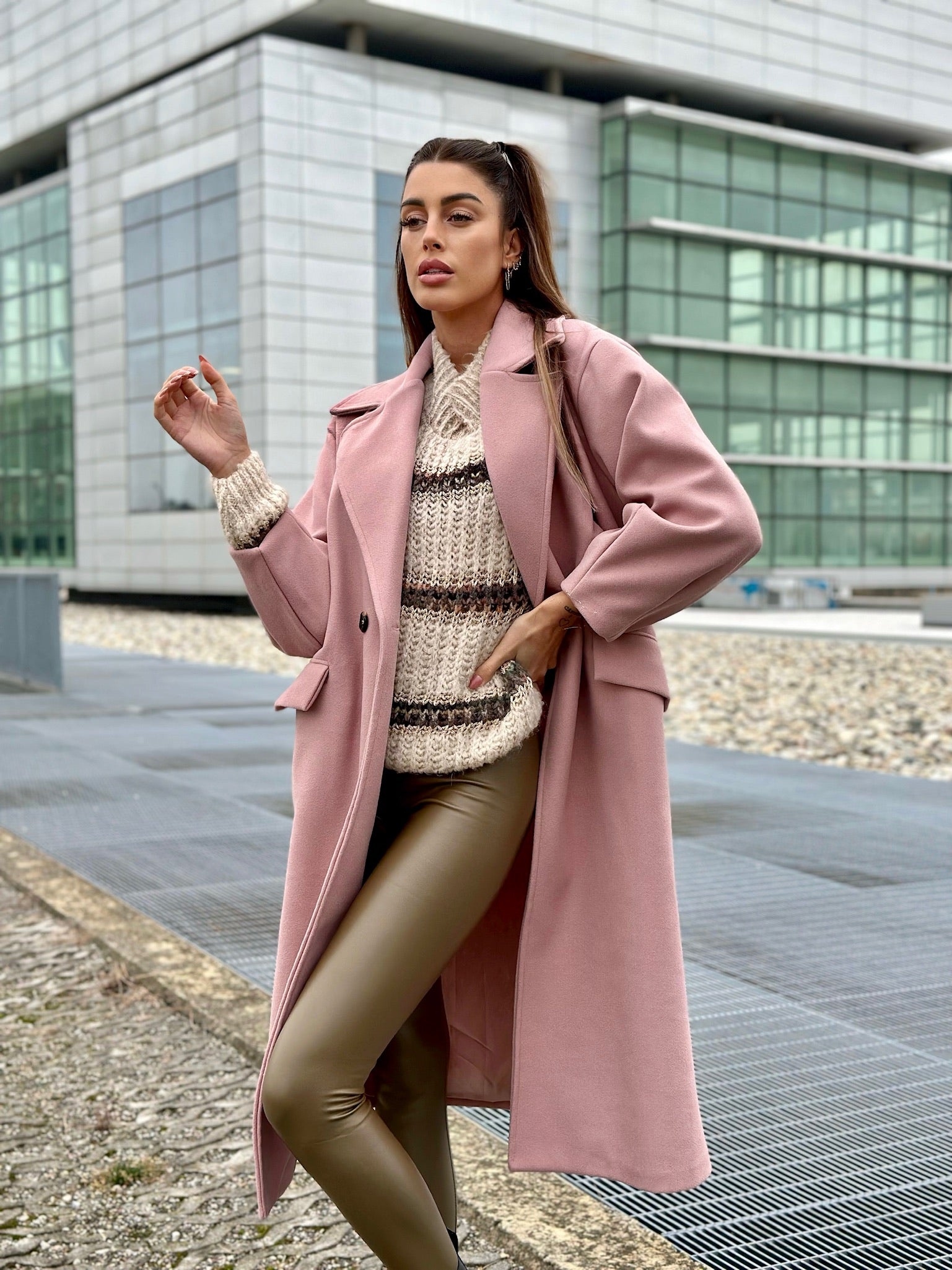 Cappotto Invernale Cappotto Lungo Fucsia Volpato Online Cappotto