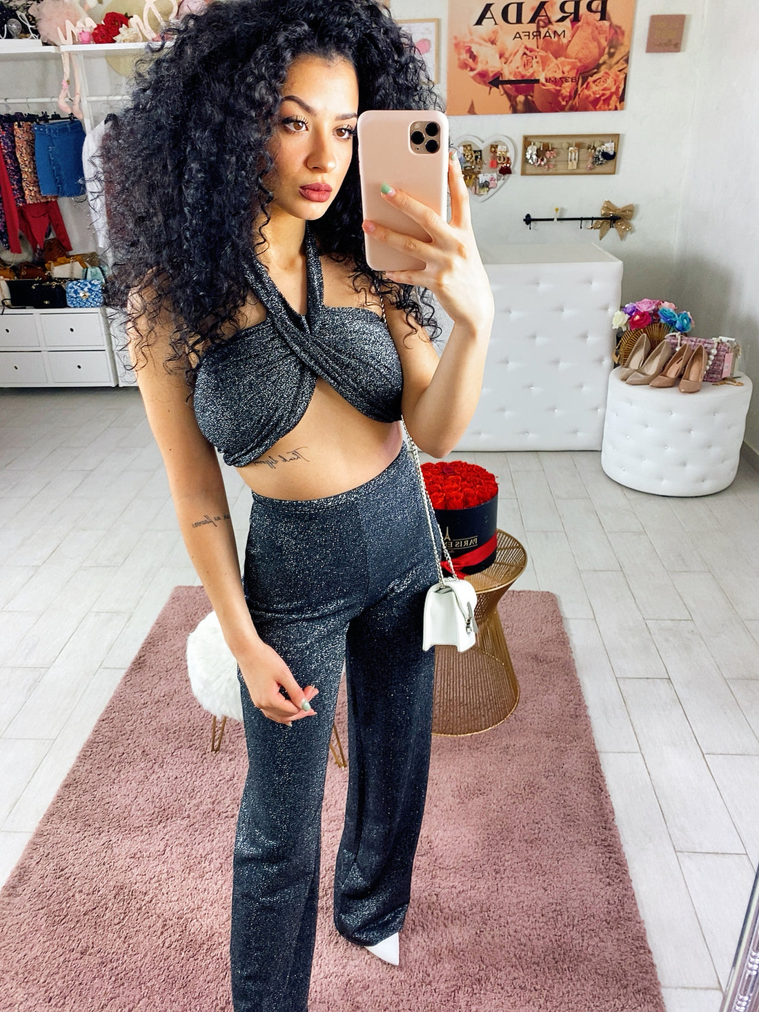 Completo Glitter top - R.a. Boutique 