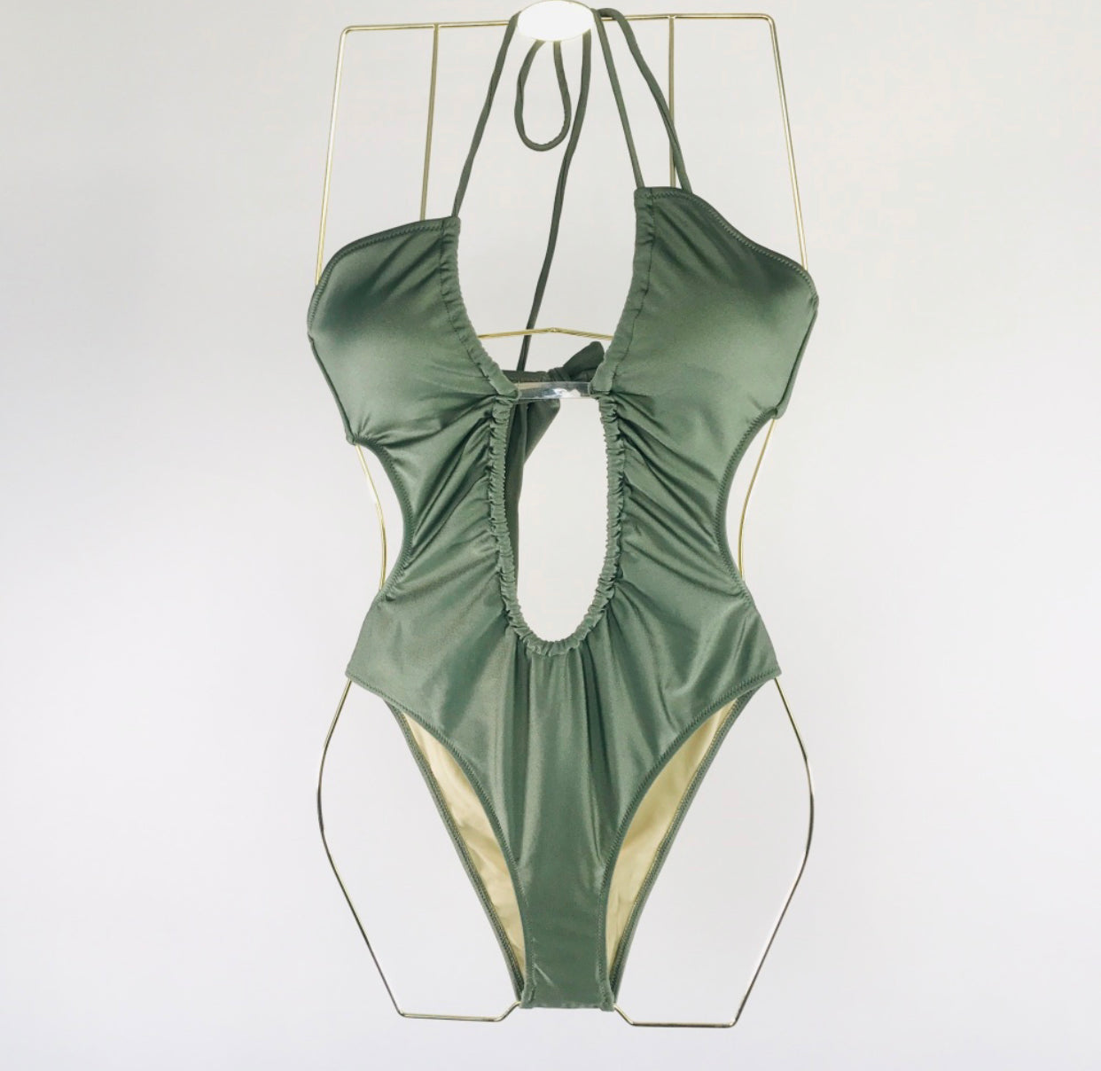 Body verde militare con incrocio - R.a. Boutique 