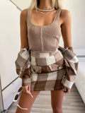 Completo giacca e gonna tweed nude - R.a. Boutique 