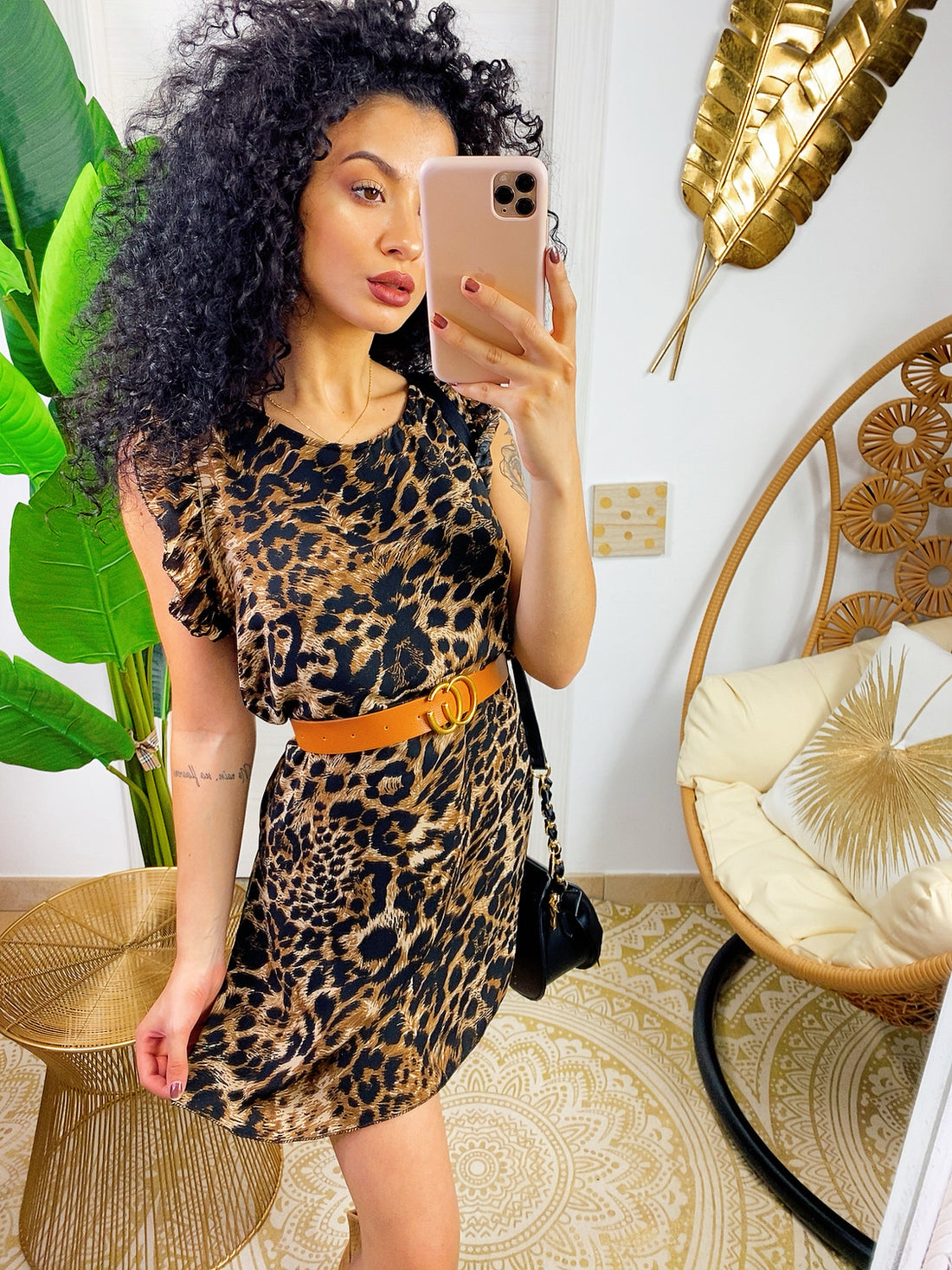 Abito morbido in trama animalier - R.a. Boutique 