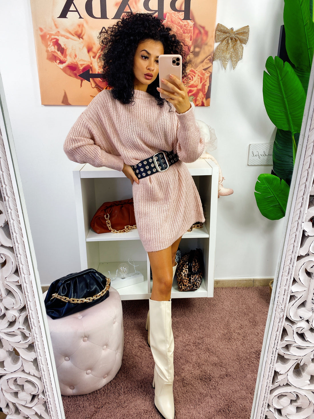 Abito in maglia Rosa - R.a. Boutique 