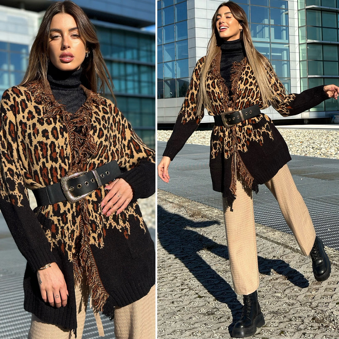 Cardigan animalier - R.a. Boutique 