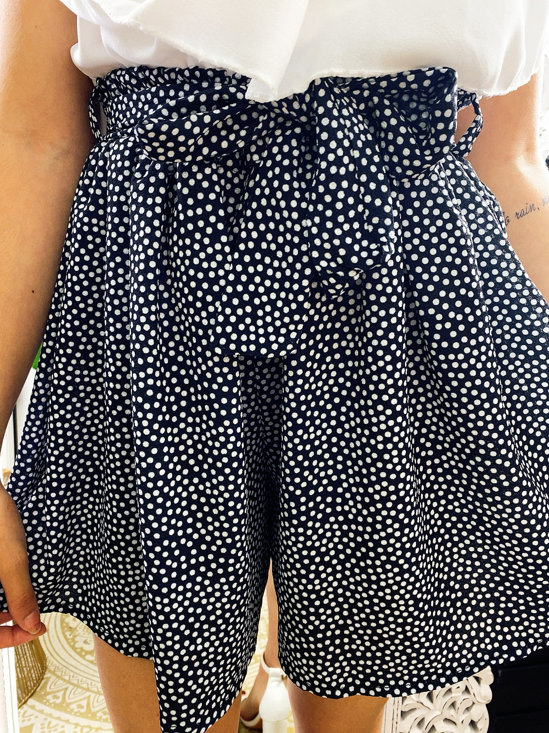 Short a pois con fiocco - R.a. Boutique 