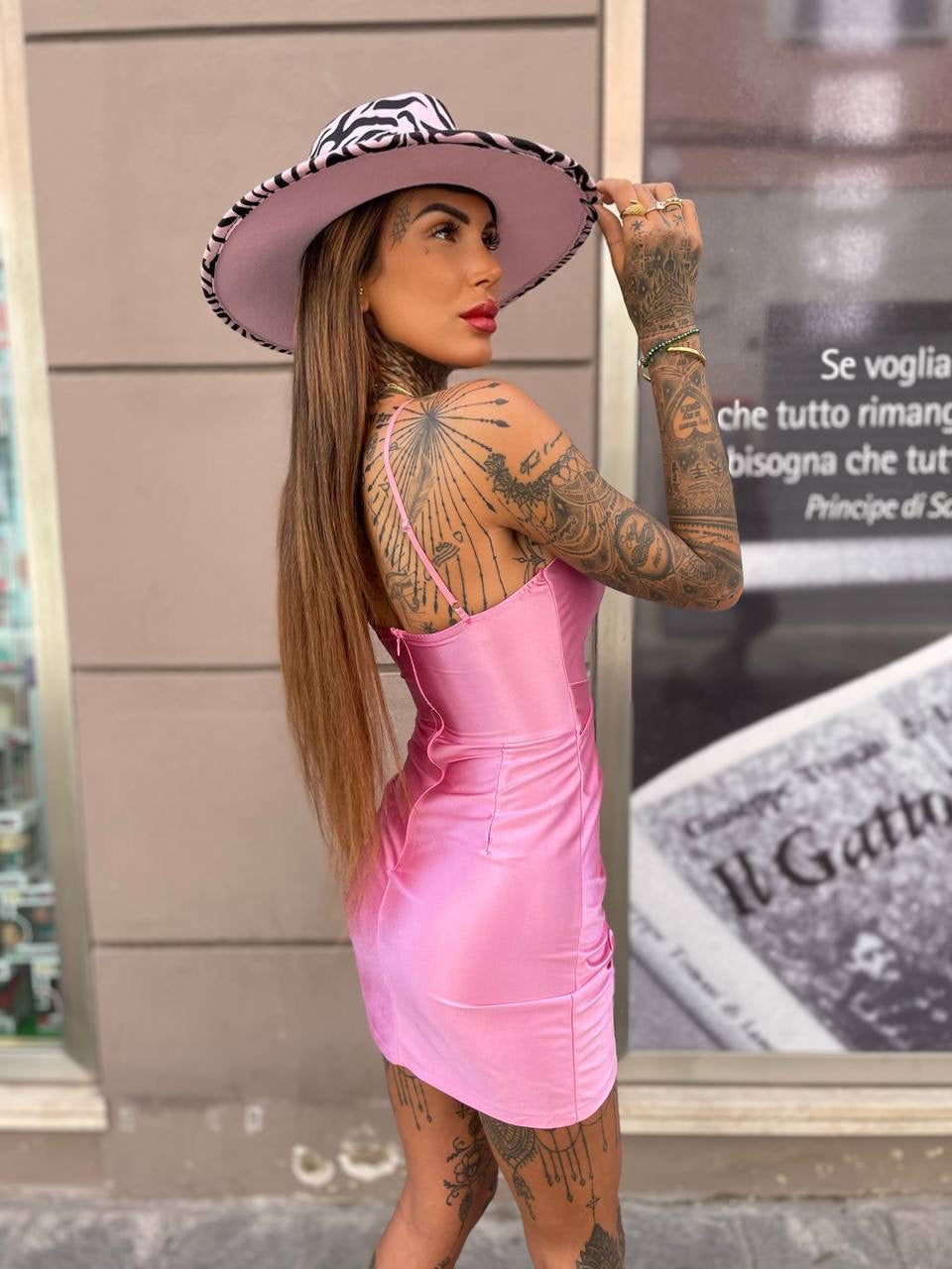 Abito a portafoglio rosa - R.a. Boutique 