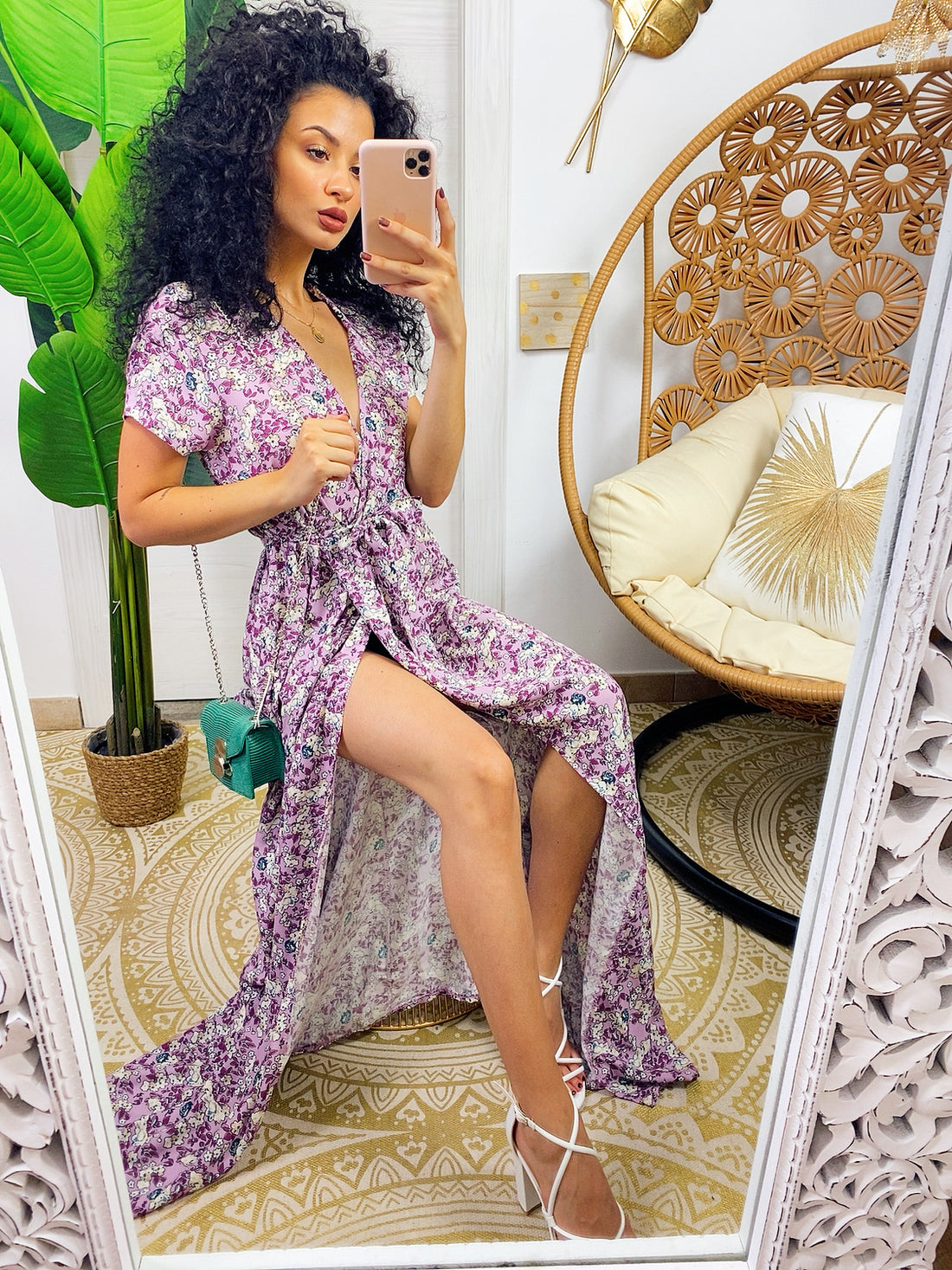 Abito a fiorellini lungo - R.a. Boutique 