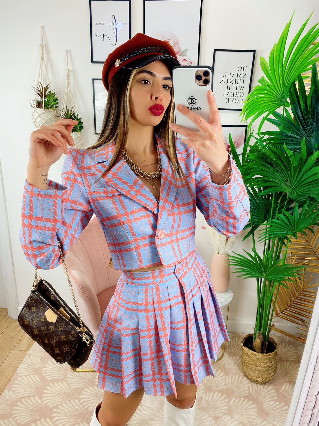 Completo Giacca Corta e Gonna sfumature Rosa - R.a. Boutique 