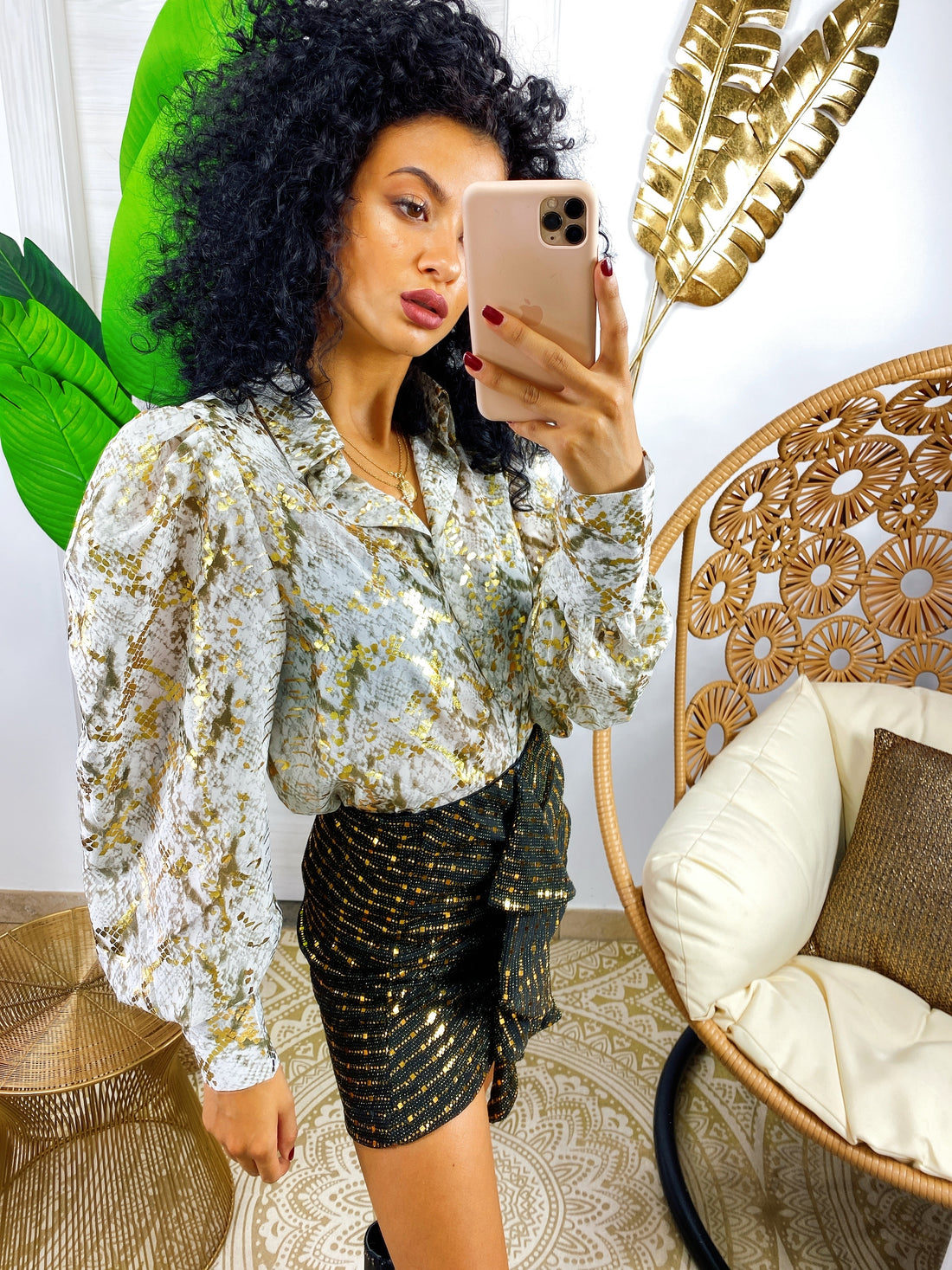 Camicetta pitonata gold - R.a. Boutique 