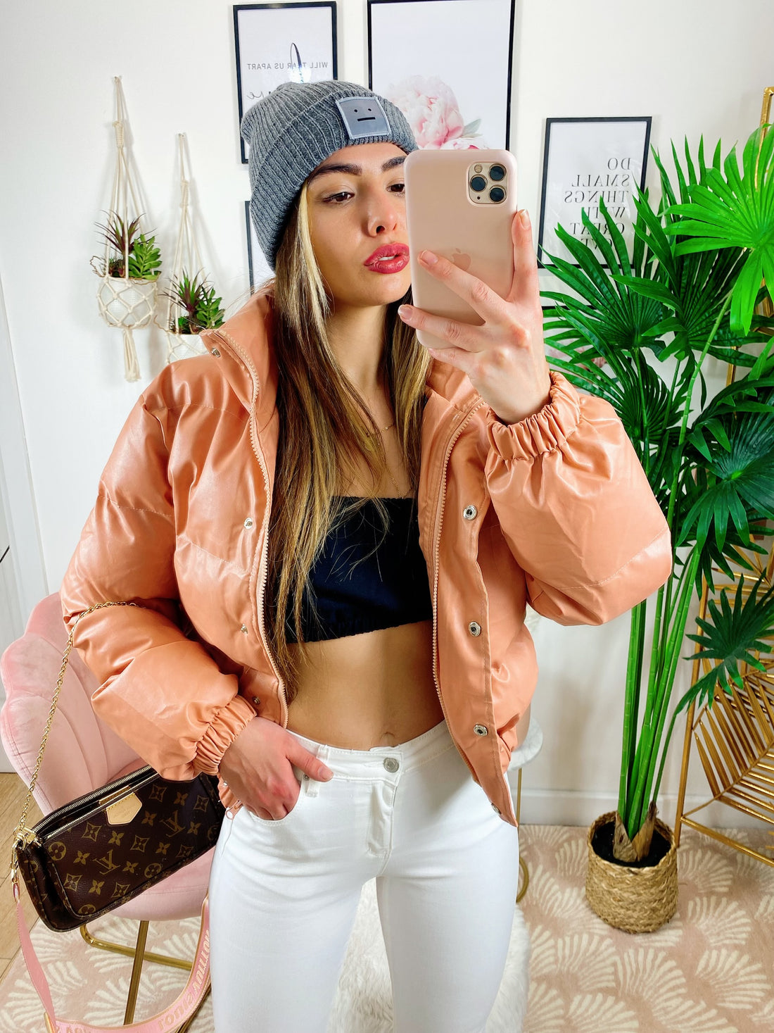 Bomber crop rosa - R.a. Boutique 