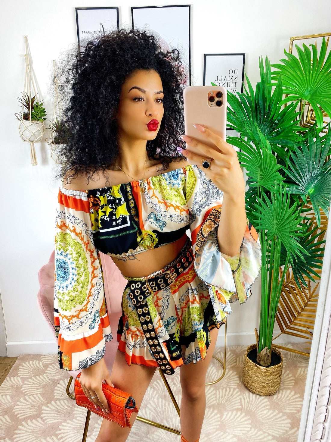 Completo Etnico base Arancio - R.a. Boutique 