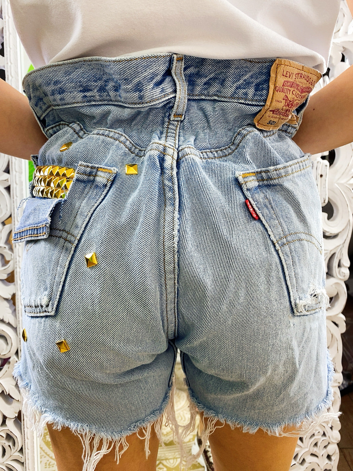 Short Vintage Levi’s basic chiaro - R.a. Boutique 