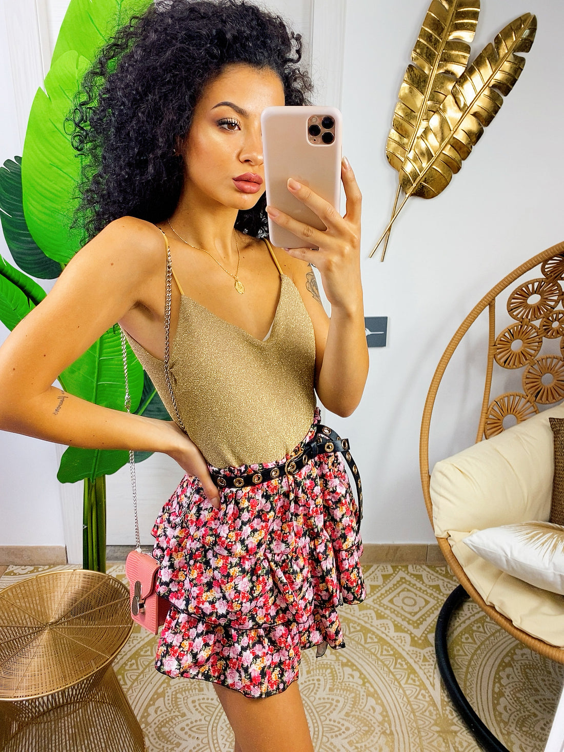 Gonna asimmetrica a fiori - R.a. Boutique 