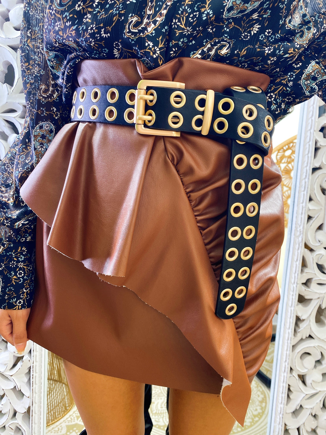 Gonna brown con rouge - R.a. Boutique 