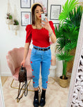 Jeans con cuori Rossi - R.a. Boutique 