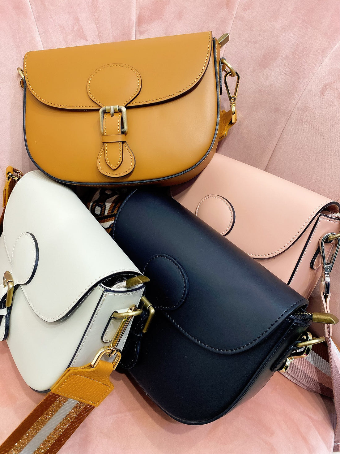 Pochette in pelle con cintura a fantasia - R.a. Boutique 