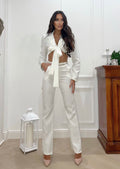 Completo top e pantalone bianco - R.a. Boutique 