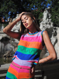 Completo crochet rainbow - R.a. Boutique 