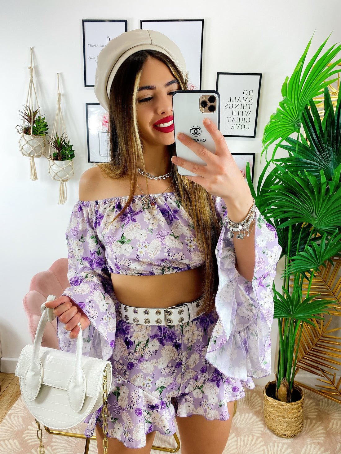 Completo floreale lilla - R.a. Boutique 