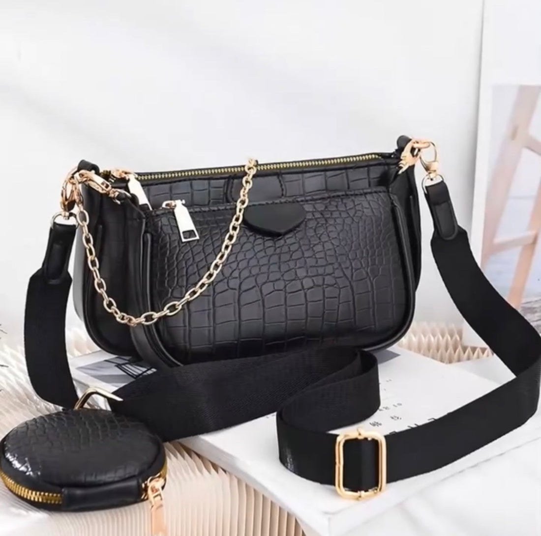 Set 3 bag con catena oro - R.a. Boutique 