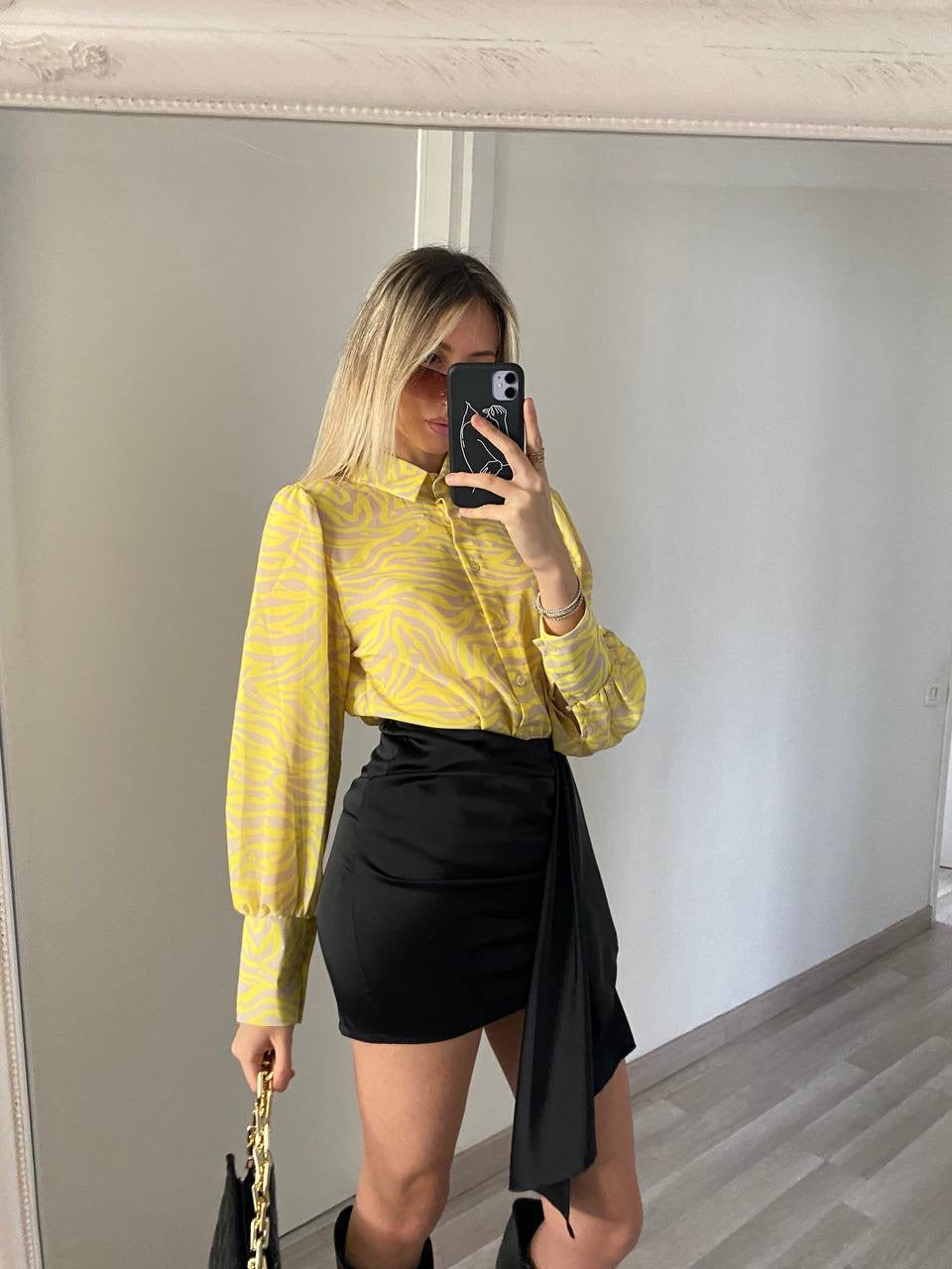 Gonna con fusciacca Nera - R.a. Boutique 