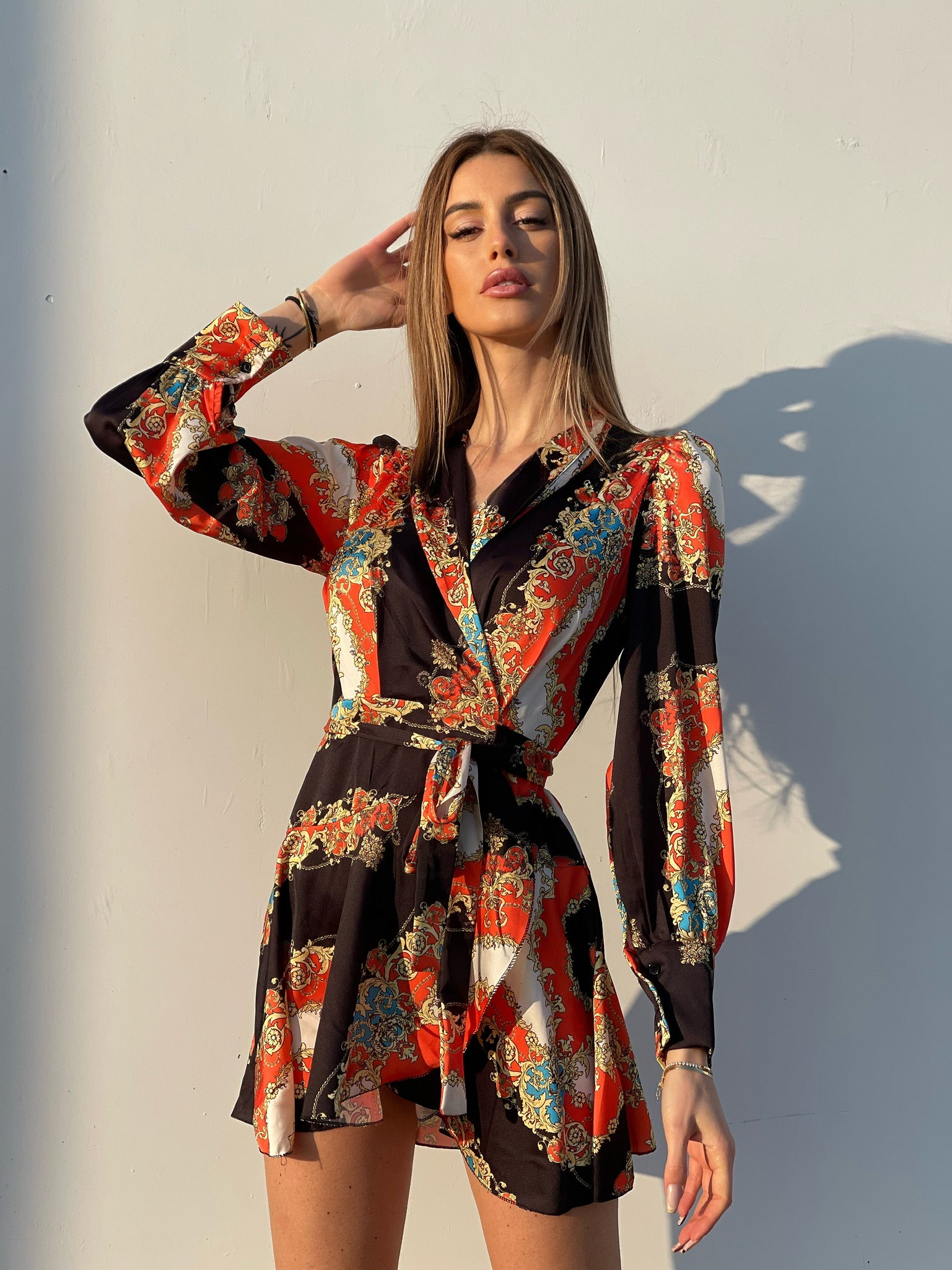 Abito etnico arancione e nero - R.a. Boutique 