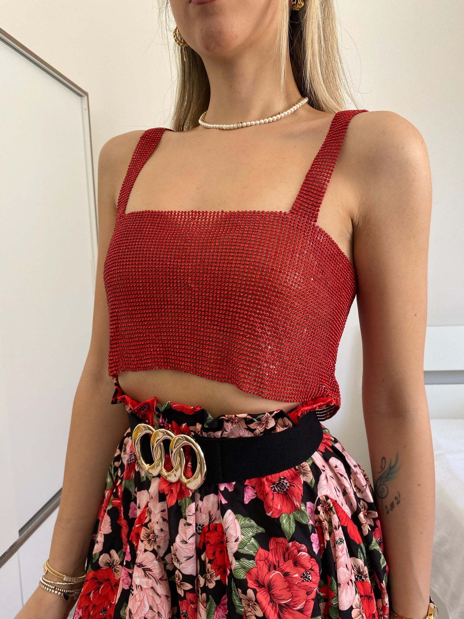 Top luxsequin rosso - R.a. Boutique 